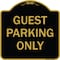 Signmission Designer Series-Guest Parking Only, Black & Gold Heavy-Gauge Aluminum, 18" x 18", BG-1818-9836 A-DES-BG-1818-9836 - alternate 1